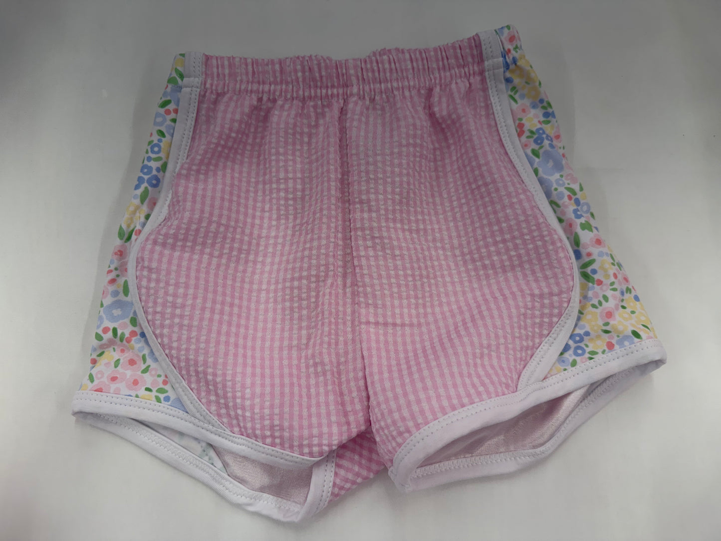 Pink Stripe Floral Shorts