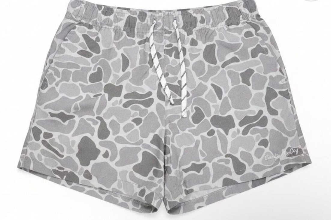 Kids Light Grey Camo Performance Shorts