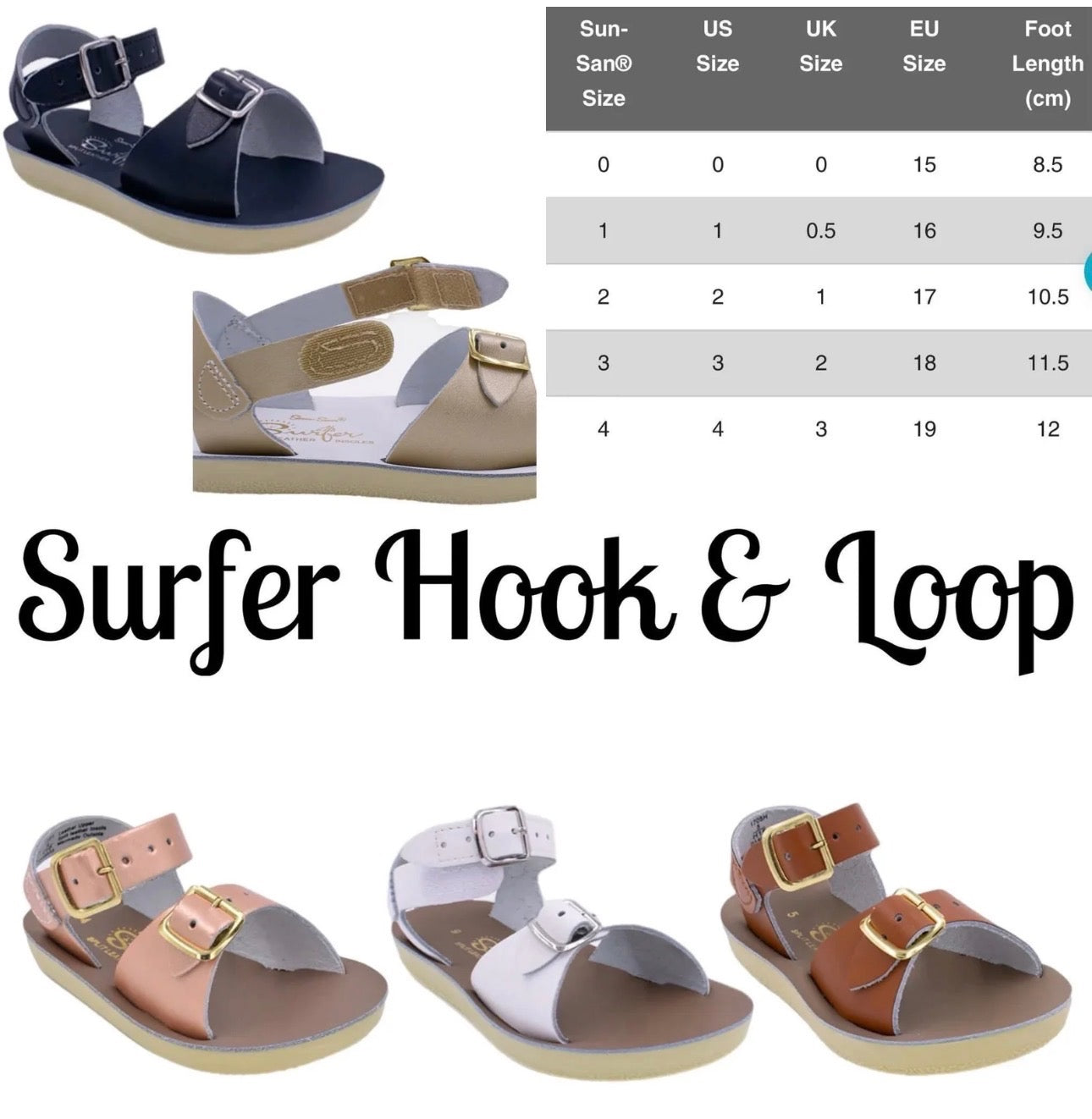 Sun San Surfer Hook & Loop Closing 2/25