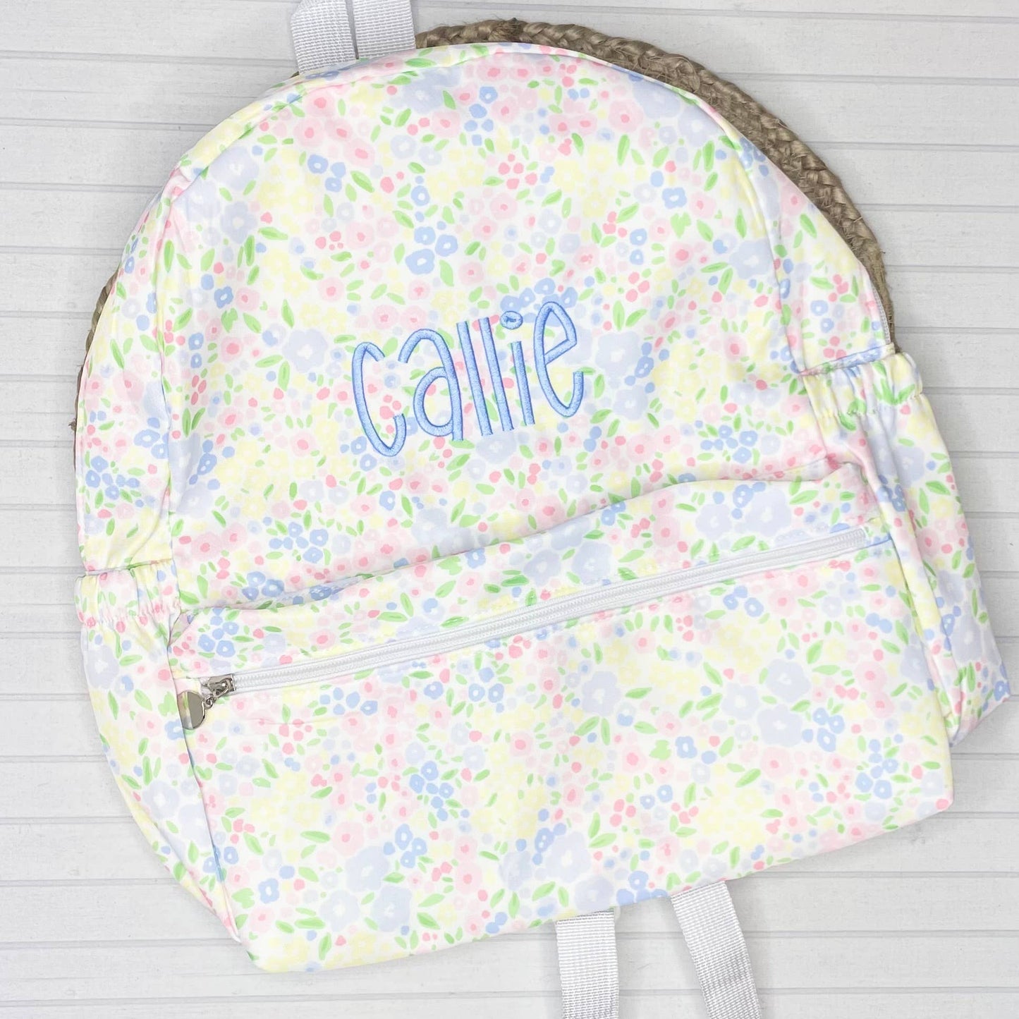 Nylon Backpack (Full Size): Floral