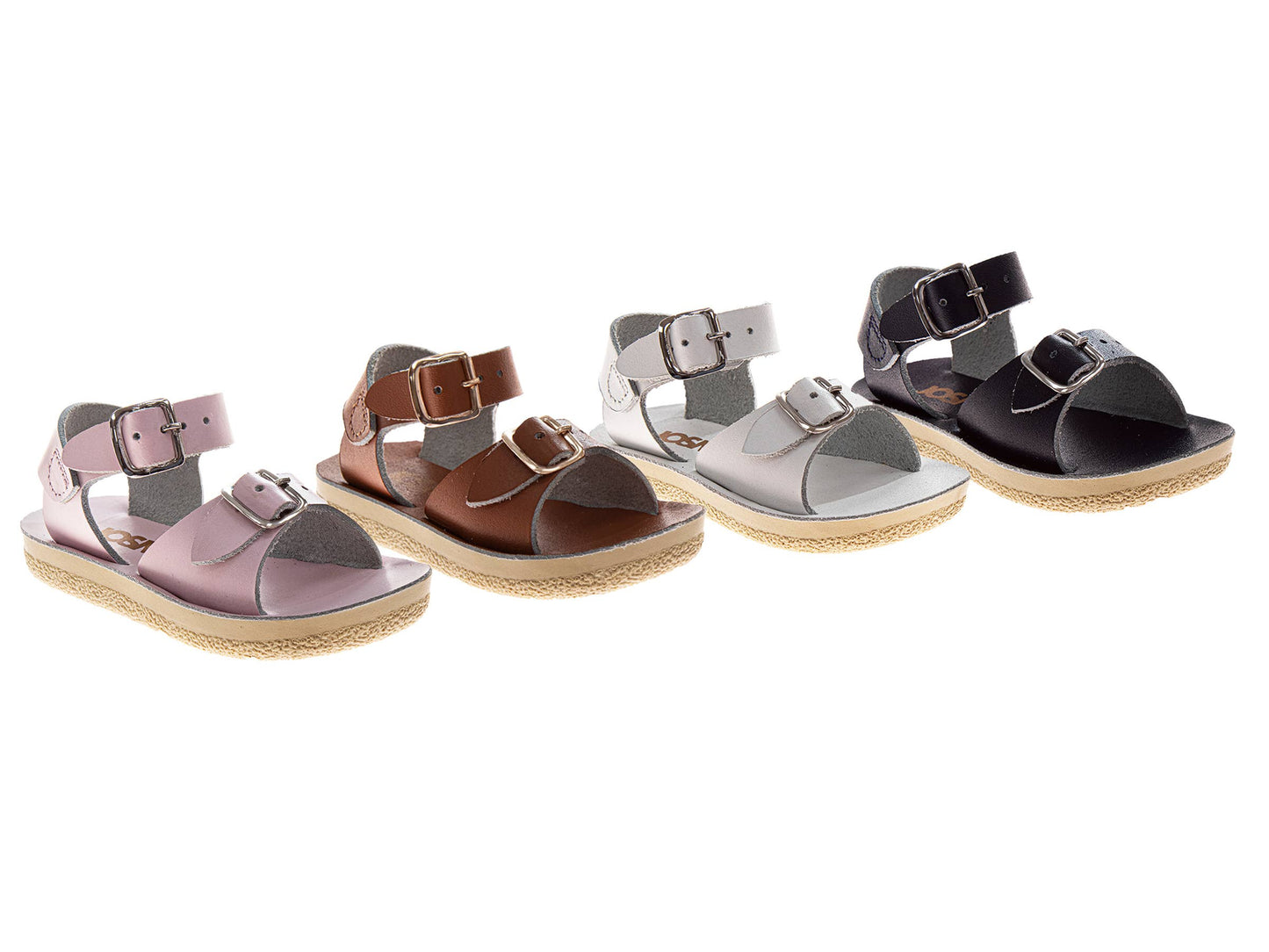 Josmo Girl's Adjustable Leather Outdoor Sandals (Toddler): Tan