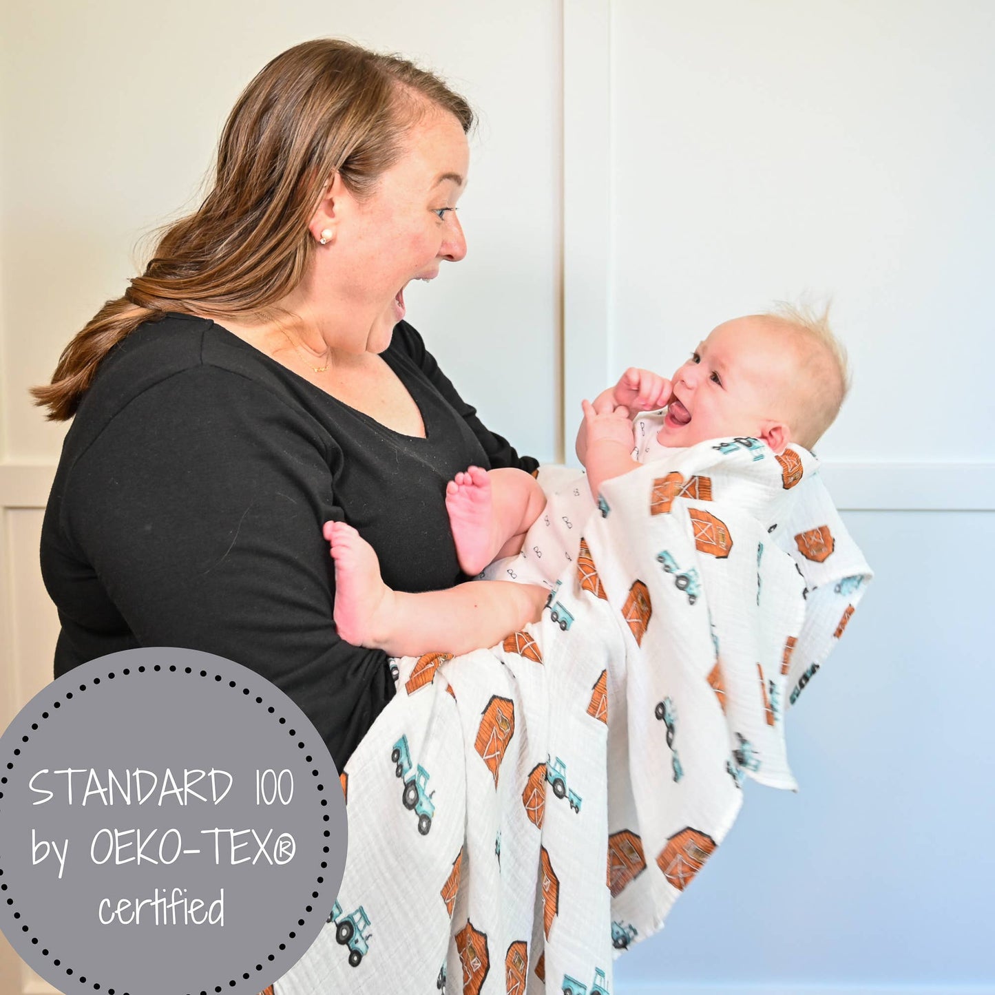 How We Roll Baby Muslin Swaddle Blanket