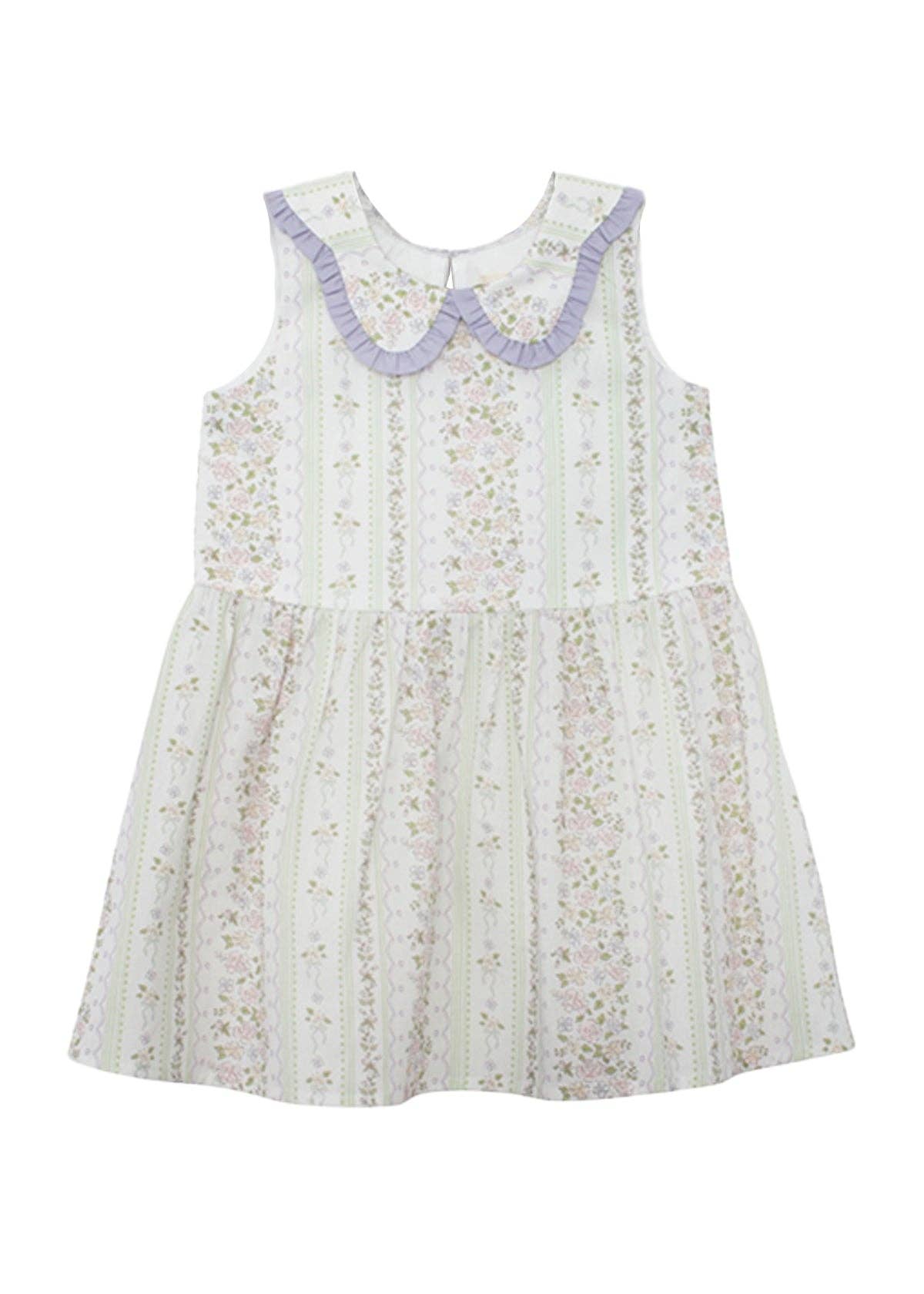 Graceful Garden Floral Dress: Purple