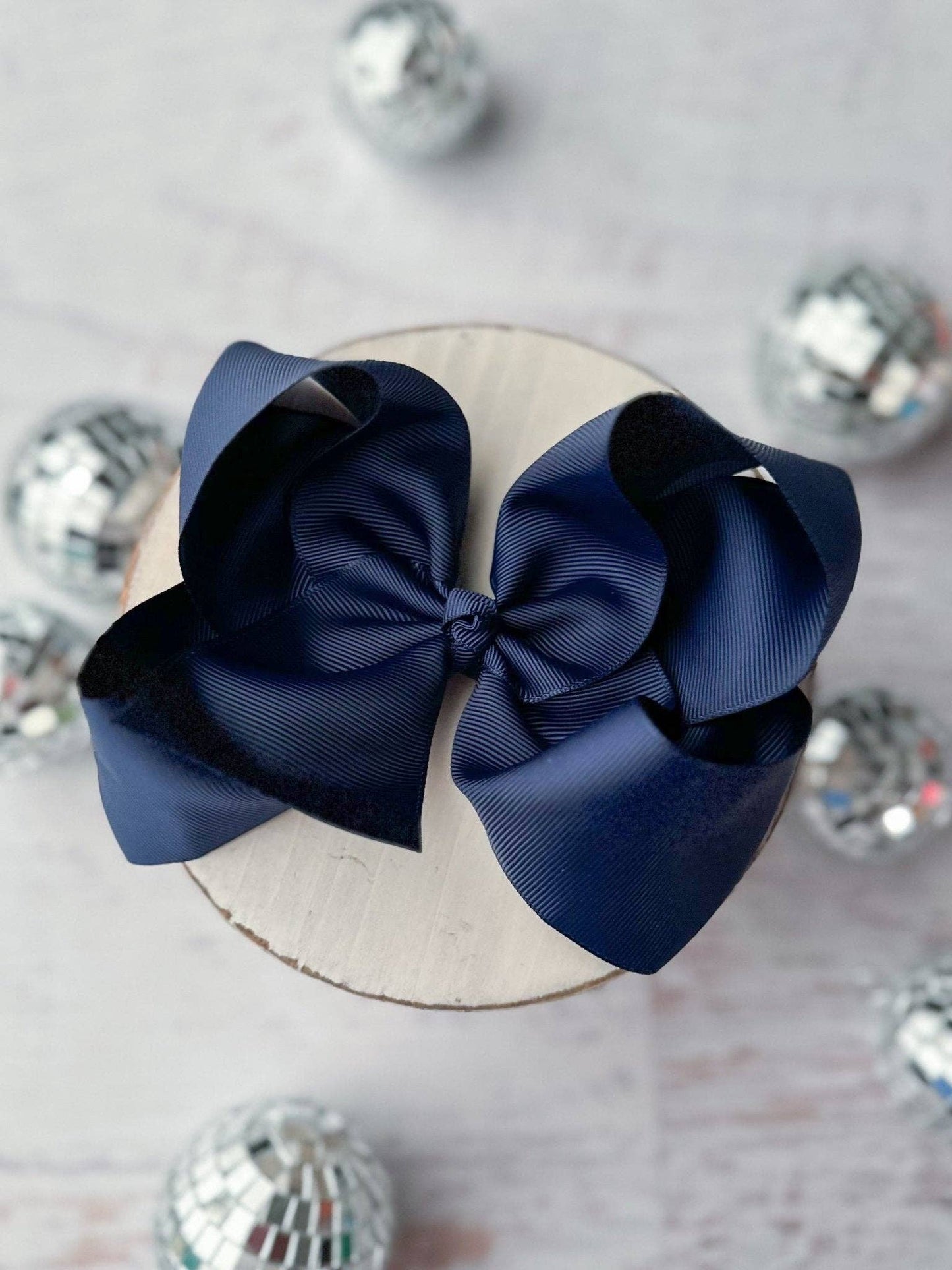Oversize Grosgrain Hair Bow - Alligator Clip - 5.5": Black