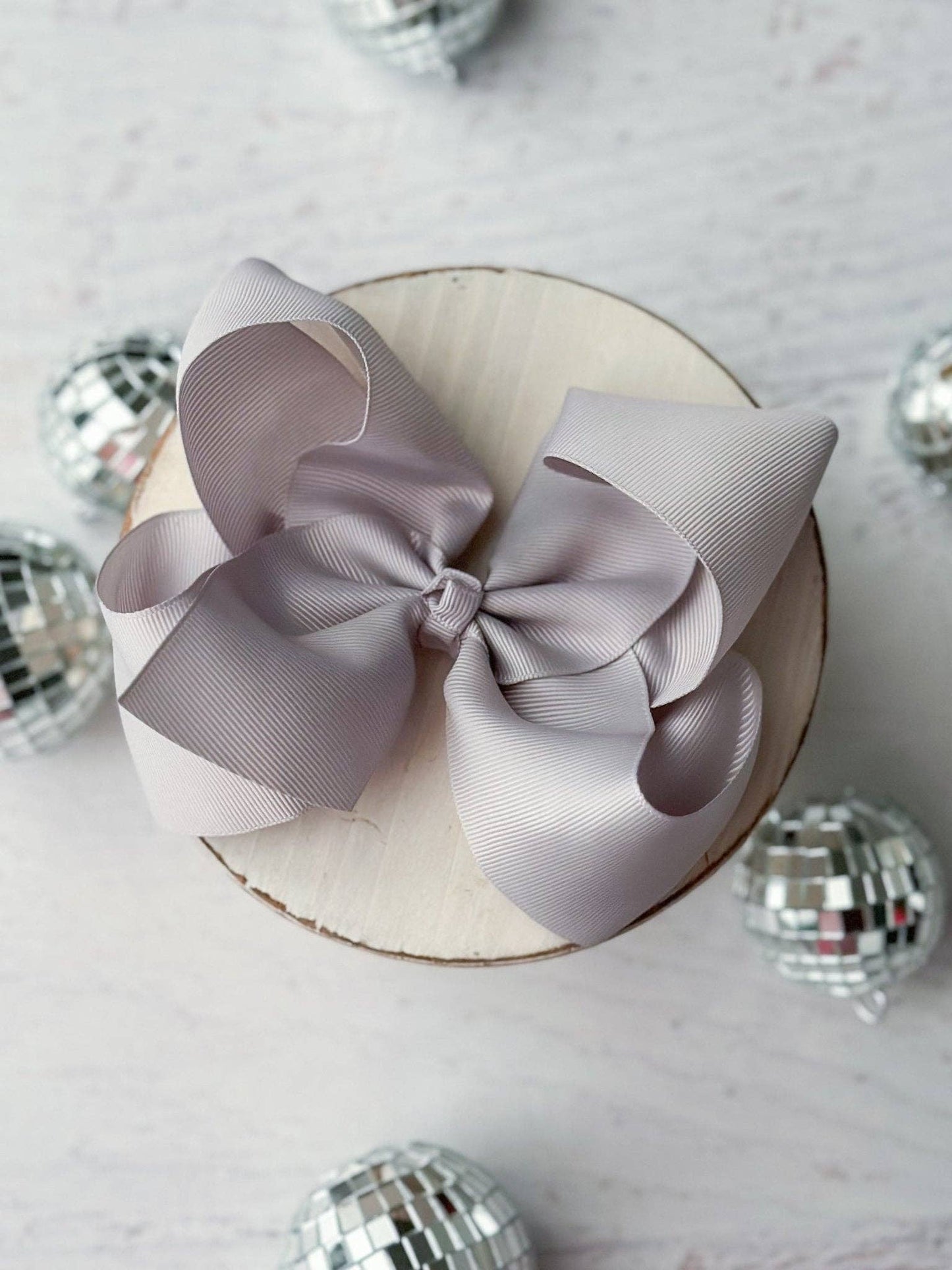 Oversize Grosgrain Hair Bow - Alligator Clip - 5.5": Black