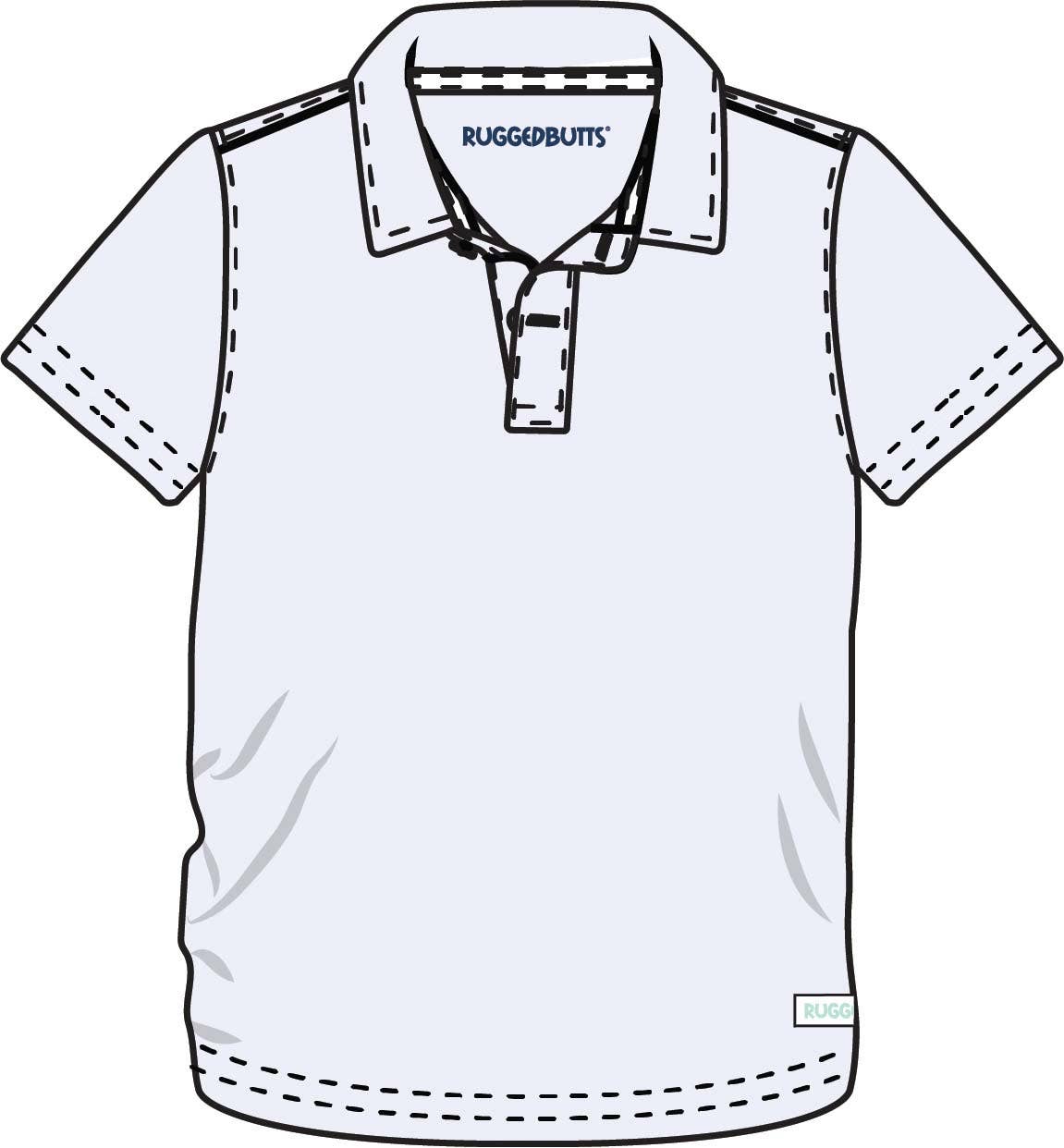 Boys White Knit Short Sleeve Performance Polo