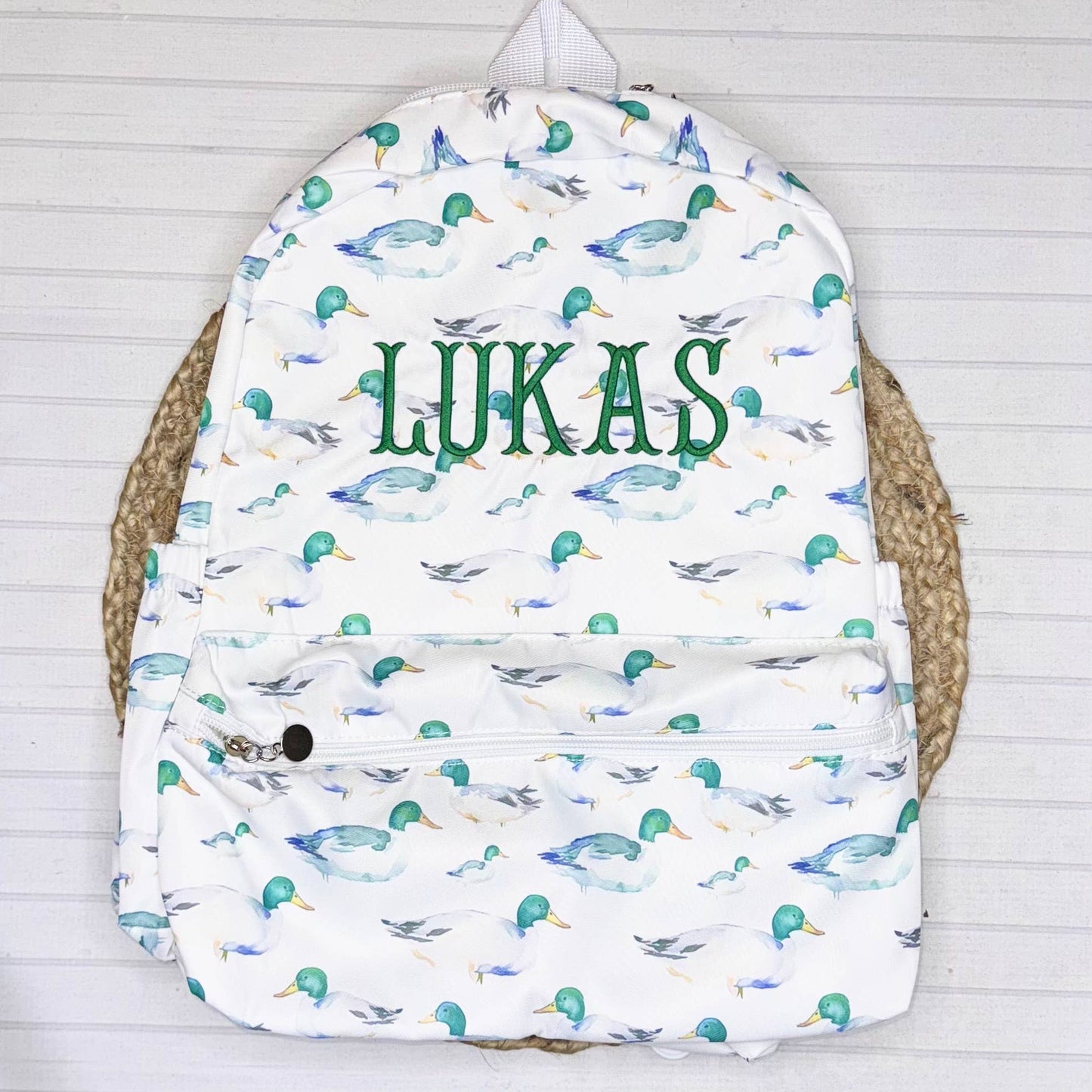 Nylon Backpack (Full Size): Floral