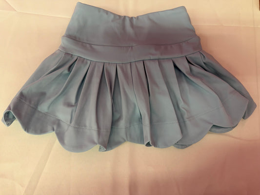 Light Blue Scalloped Skort