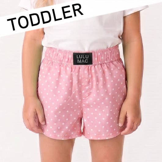 TD-SH-1010 Light Pink Mini Polka Dot TODDLER SHORT