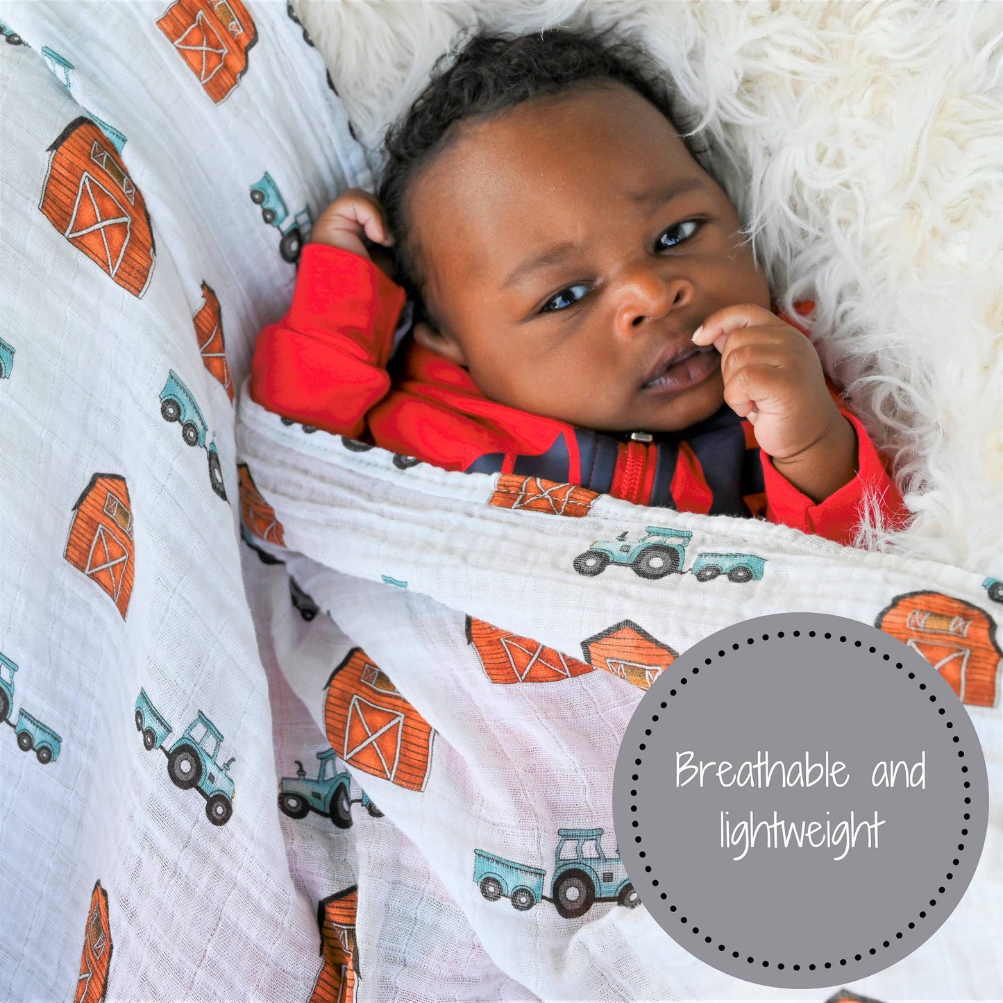 How We Roll Baby Muslin Swaddle Blanket