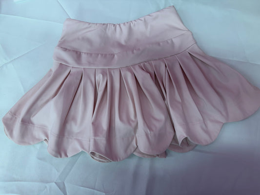 Light Pink Scalloped Skort