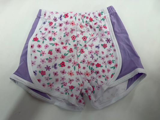 Purple Floral Shorts