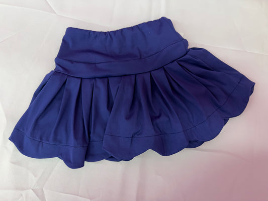 Navy Blue Scalloped Skort