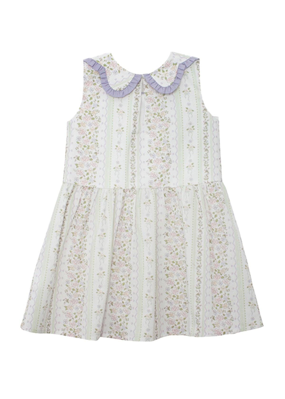 Graceful Garden Floral Dress: Purple