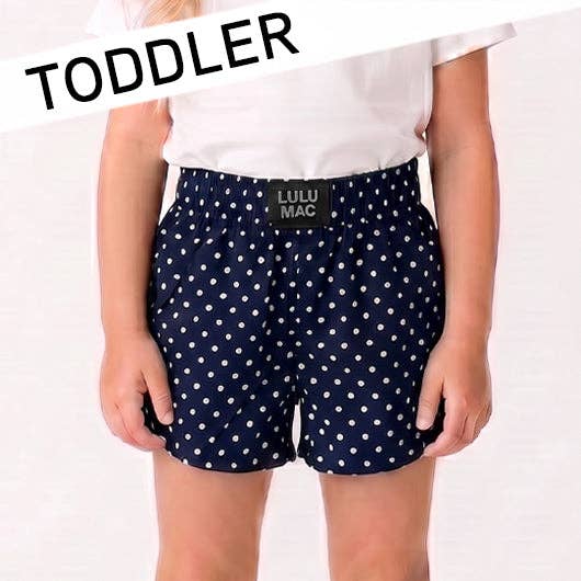 TD-SH-1010 Navy Mini Polka Dot TODDLER SHORT