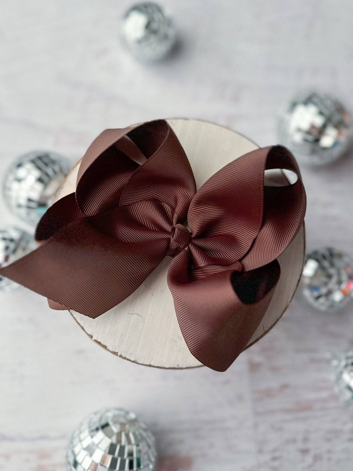 Oversize Grosgrain Hair Bow - Alligator Clip - 5.5": Black