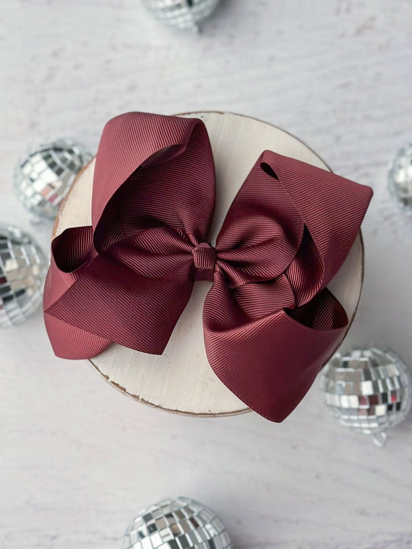 Oversize Grosgrain Hair Bow - Alligator Clip - 5.5": Black
